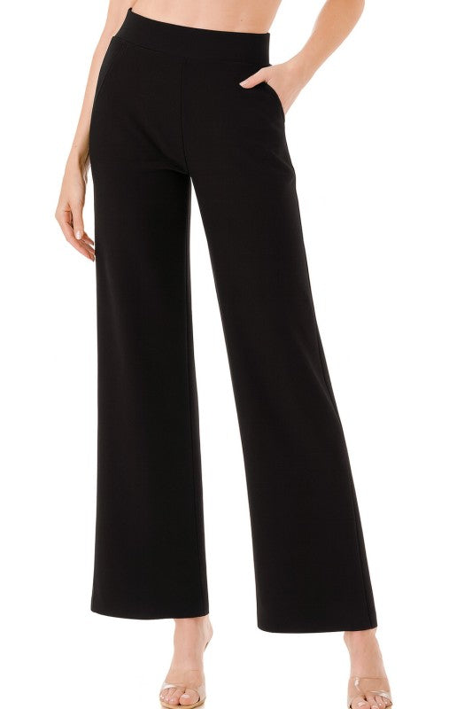 YC18SX Plus Size Yoga Fabric – Stretch Straight Leg Pants