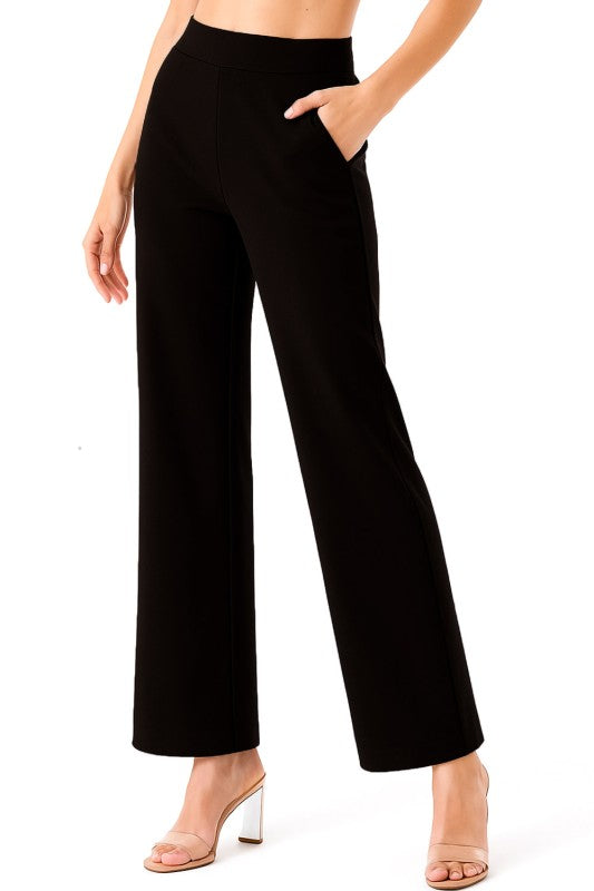 YC18SX Plus Size Yoga Fabric – Stretch Straight Leg Pants