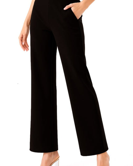 YC18SX Plus Size Yoga Fabric – Stretch Straight Leg Pants