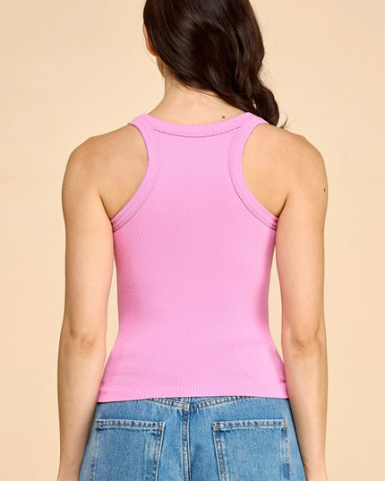 PT53 CHEVRON TEXTURED RACERBACK TANK TOP