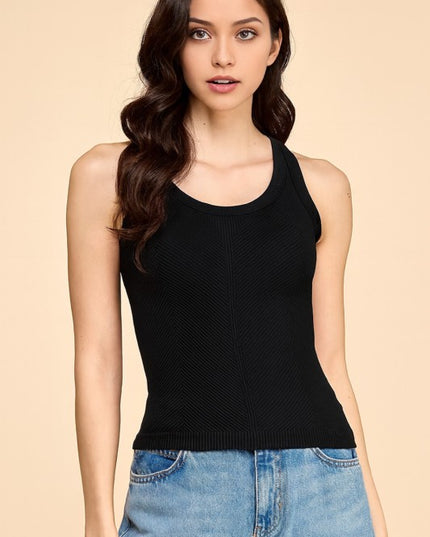 PT53 CHEVRON TEXTURED RACERBACK TANK TOP
