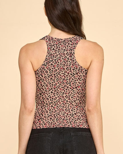 PT012ST LEOPARD PRINT TANK TOP