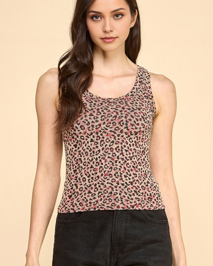 PT012ST LEOPARD PRINT TANK TOP