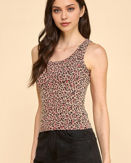 PT012ST LEOPARD PRINT TANK TOP