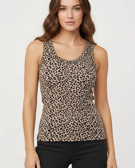 PT012ST LEOPARD PRINT TANK TOP
