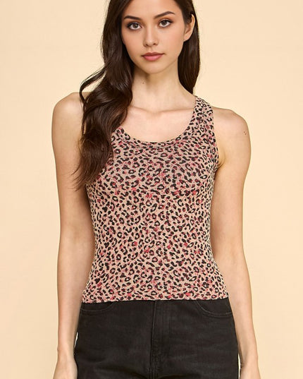 PT012ST LEOPARD PRINT TANK TOP