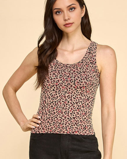 PT012ST LEOPARD PRINT TANK TOP