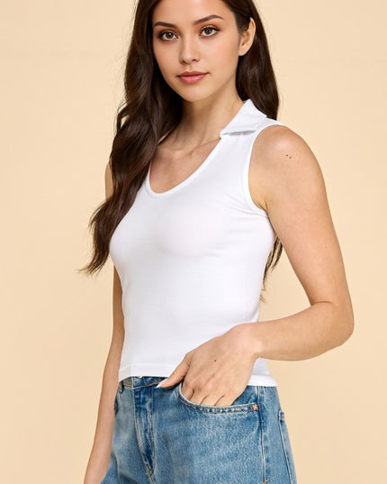 PT62 COLLARED TANK TOP