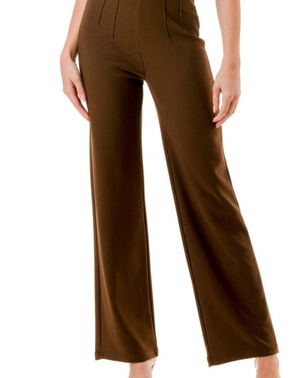 Pleated Dress Pants – Wide Leg Tailored Fit