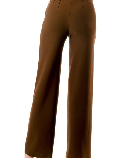 Pleated Dress Pants – Wide Leg Tailored Fit