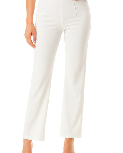 Pleated Dress Pants – Wide Leg Tailored Fit