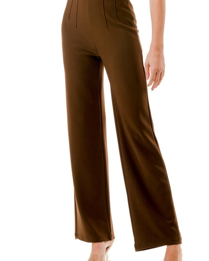 Pleated Dress Pants – Wide Leg Tailored Fit