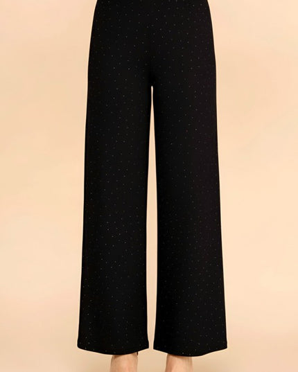 R10S ALL OVER RHINESTONE STRAIGHT PANTS