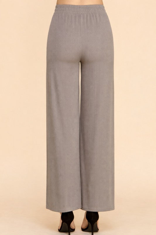 R10X PLUS SUZE RIB STRAIGHT PANTS