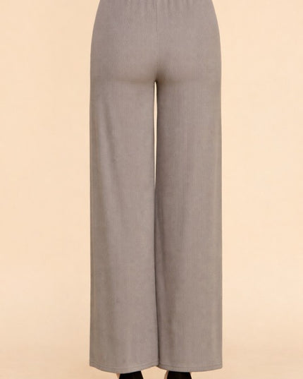 R10X PLUS SUZE RIB STRAIGHT PANTS