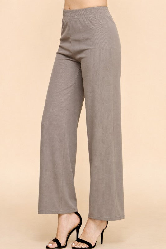 R10X PLUS SUZE RIB STRAIGHT PANTS