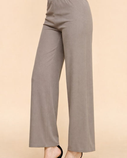 R10X PLUS SUZE RIB STRAIGHT PANTS