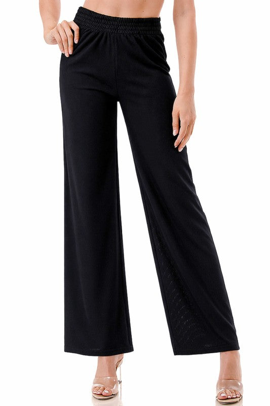 R10X PLUS SUZE RIB STRAIGHT PANTS