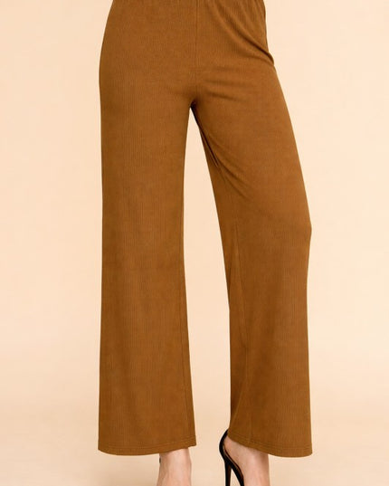 R10 SOLID FINE RIB STRAIGHT PANTS