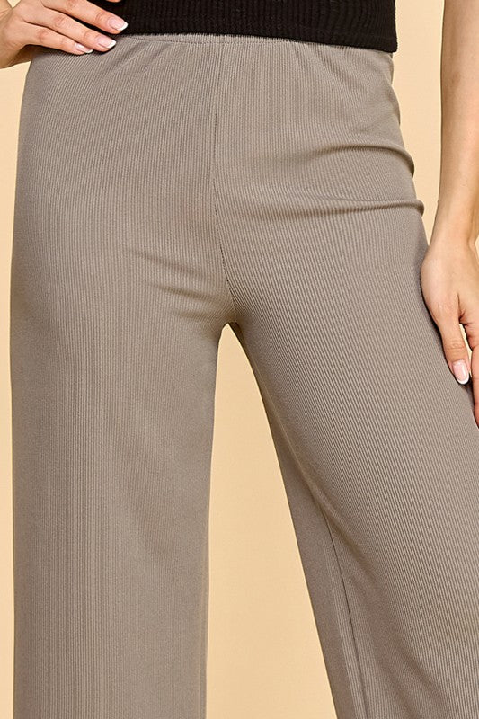 R10X PLUS SUZE RIB STRAIGHT PANTS