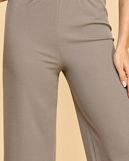 R10X PLUS SUZE RIB STRAIGHT PANTS