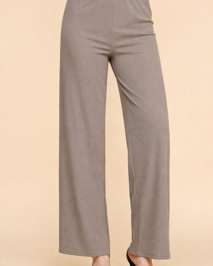 R10X PLUS SUZE RIB STRAIGHT PANTS