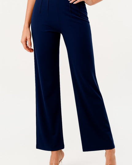 Pleated Dress Pants – Wide Leg Tailored Fit