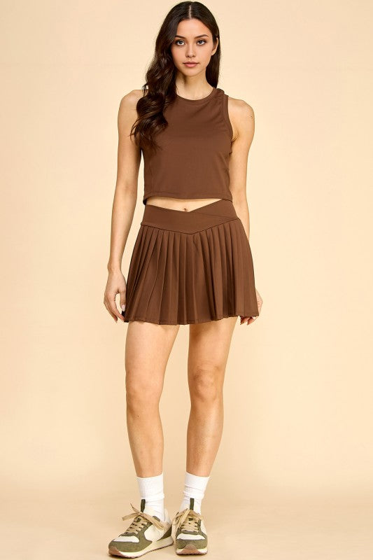 TS202SET VARSITY TENNIS SKORT SET