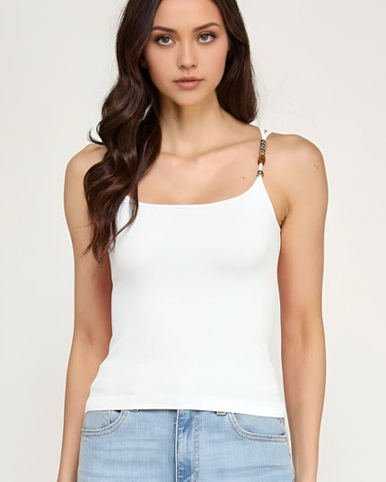 PT70 BEADED STRAP TANK TOP