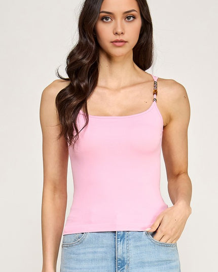 PT70 BEADED STRAP TANK TOP
