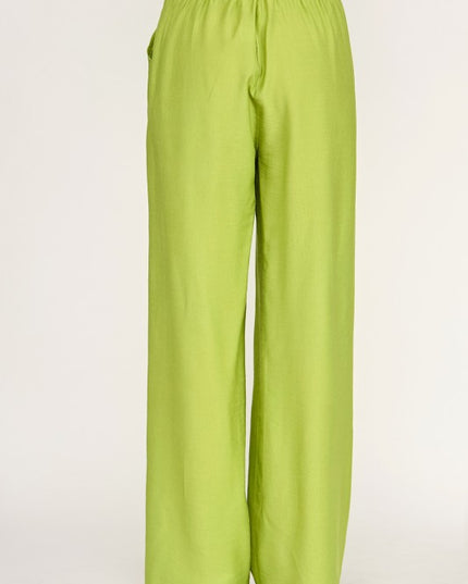 FL01 FIBER LINEN WIDE LEG PANTS