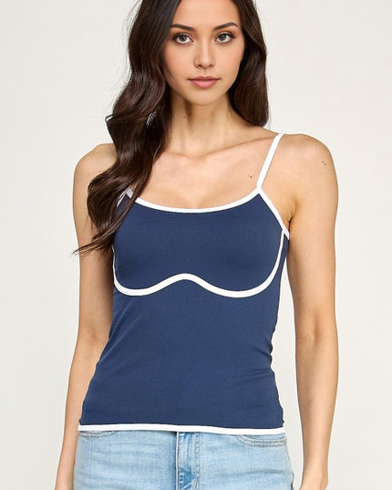 PT76 CONTRAST CAMI TANK TOP