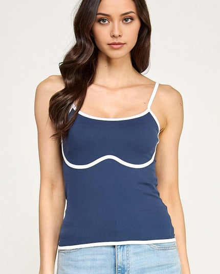 PT76 CONTRAST CAMI TANK TOP