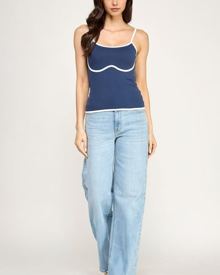 PT76 CONTRAST CAMI TANK TOP