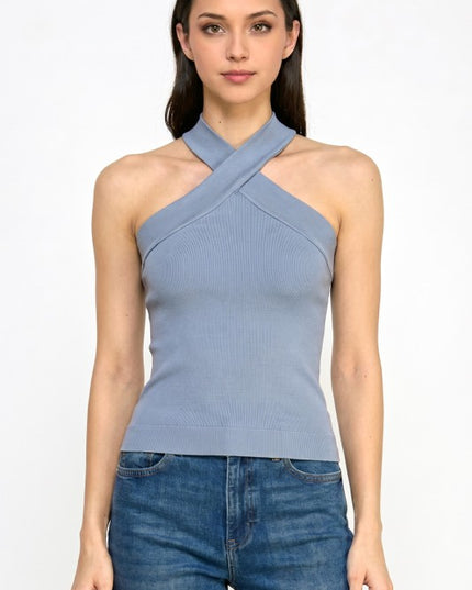 PT75 Criss Cross – Halter Neck Tank Top