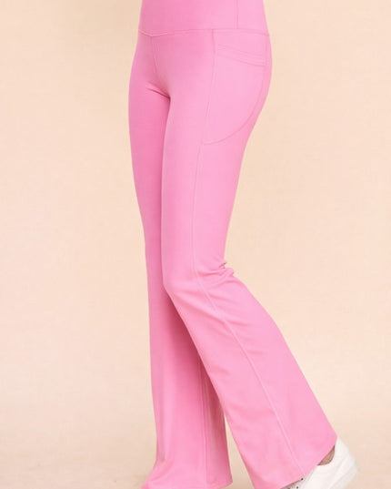 NBL12 ACTIVE YOGA FLARE PANTS WITH SIDE POCKETS