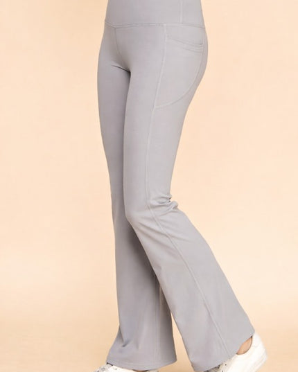 NBL12 ACTIVE YOGA FLARE PANTS WITH SIDE POCKETS