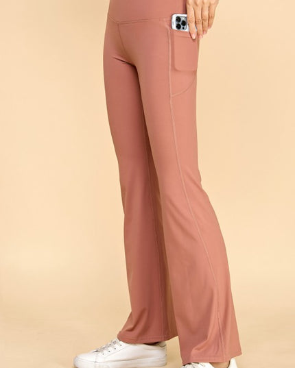 NBL12 ACTIVE YOGA FLARE PANTS WITH SIDE POCKETS