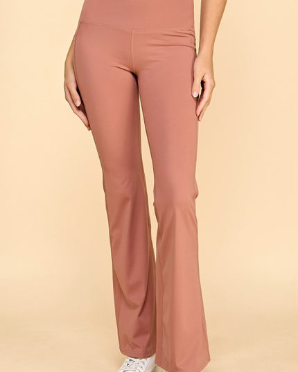 NBL12 ACTIVE YOGA FLARE PANTS WITH SIDE POCKETS