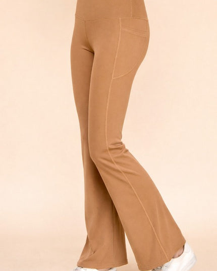NBL12 ACTIVE YOGA FLARE PANTS WITH SIDE POCKETS
