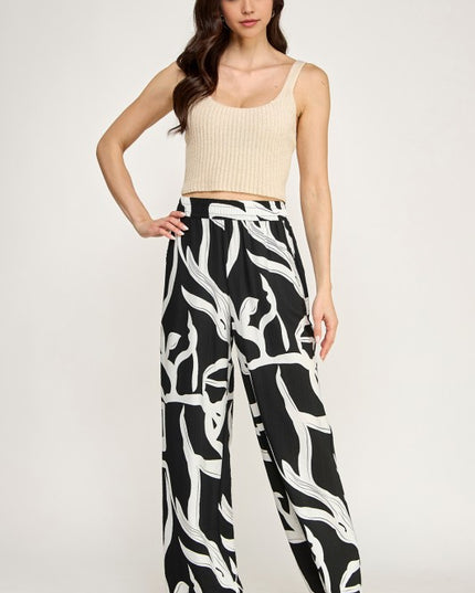 Wide Leg Pants – Bold Print Statement Style