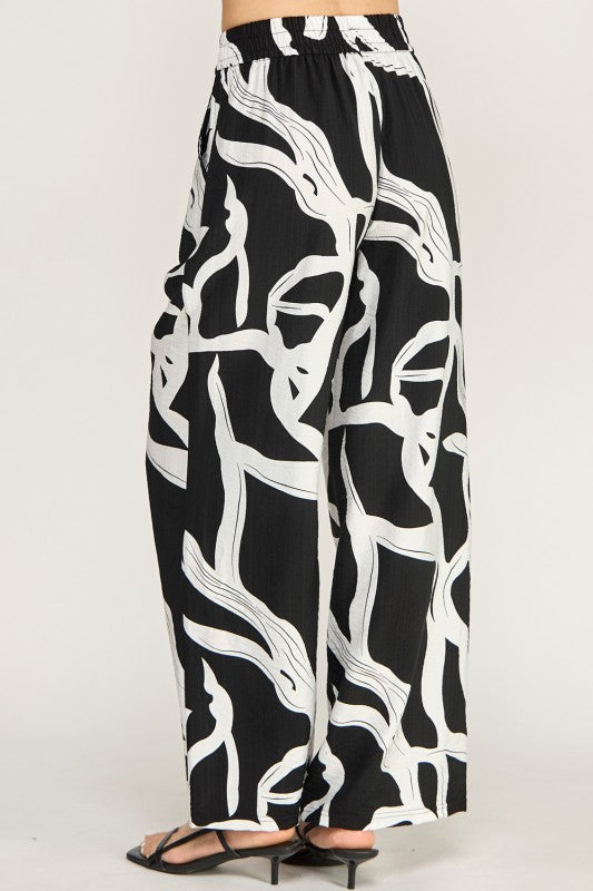 LELIS-07A Wide Leg Pants – Bold Print Statement Style