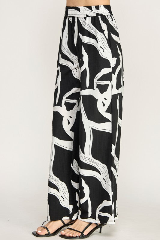 LELIS-07A Wide Leg Pants – Bold Print Statement Style