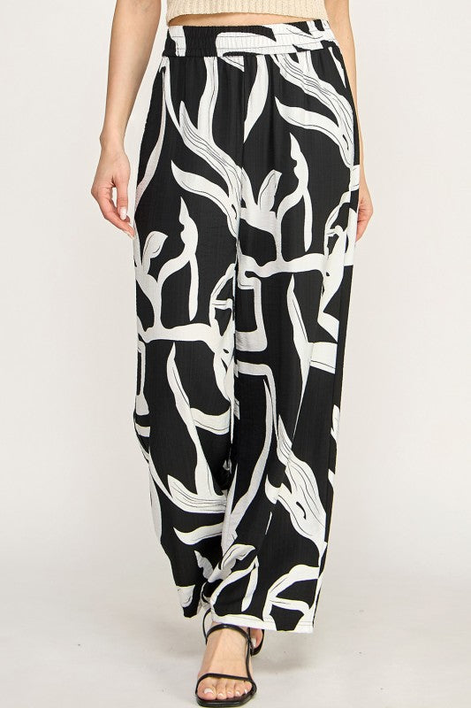 LELIS-07A Wide Leg Pants – Bold Print Statement Style