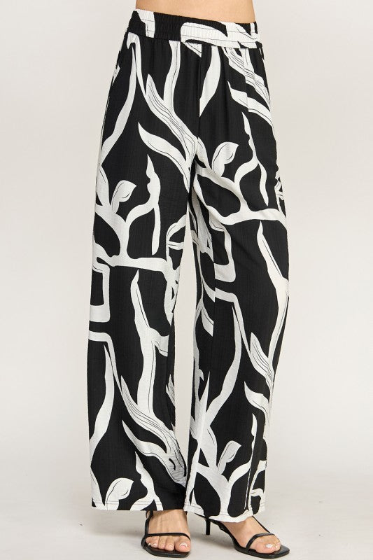 LELIS-07A Wide Leg Pants – Bold Print Statement Style