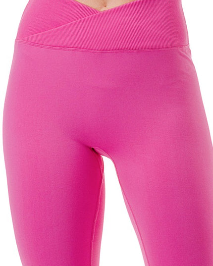 LEG15L V-Waist Ribbed – High Rise Leggings