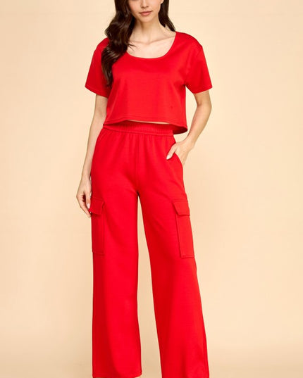 Air Scuba Crop Tank & Cargo Pant Set – Relaxed Fit Streetwear Set