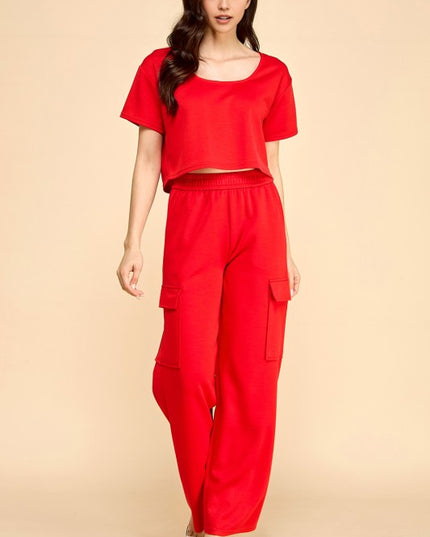 Air Scuba Crop Tank & Cargo Pant Set – Relaxed Fit Streetwear Set