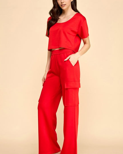 Air Scuba Crop Tank & Cargo Pant Set – Relaxed Fit Streetwear Set