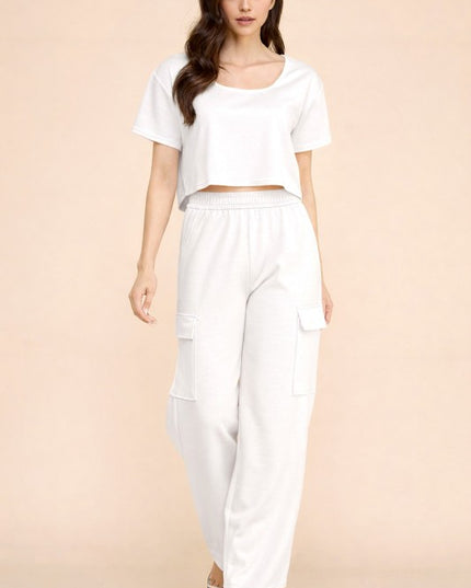 Air Scuba Crop Tank & Cargo Pant Set – Relaxed Fit Streetwear Set